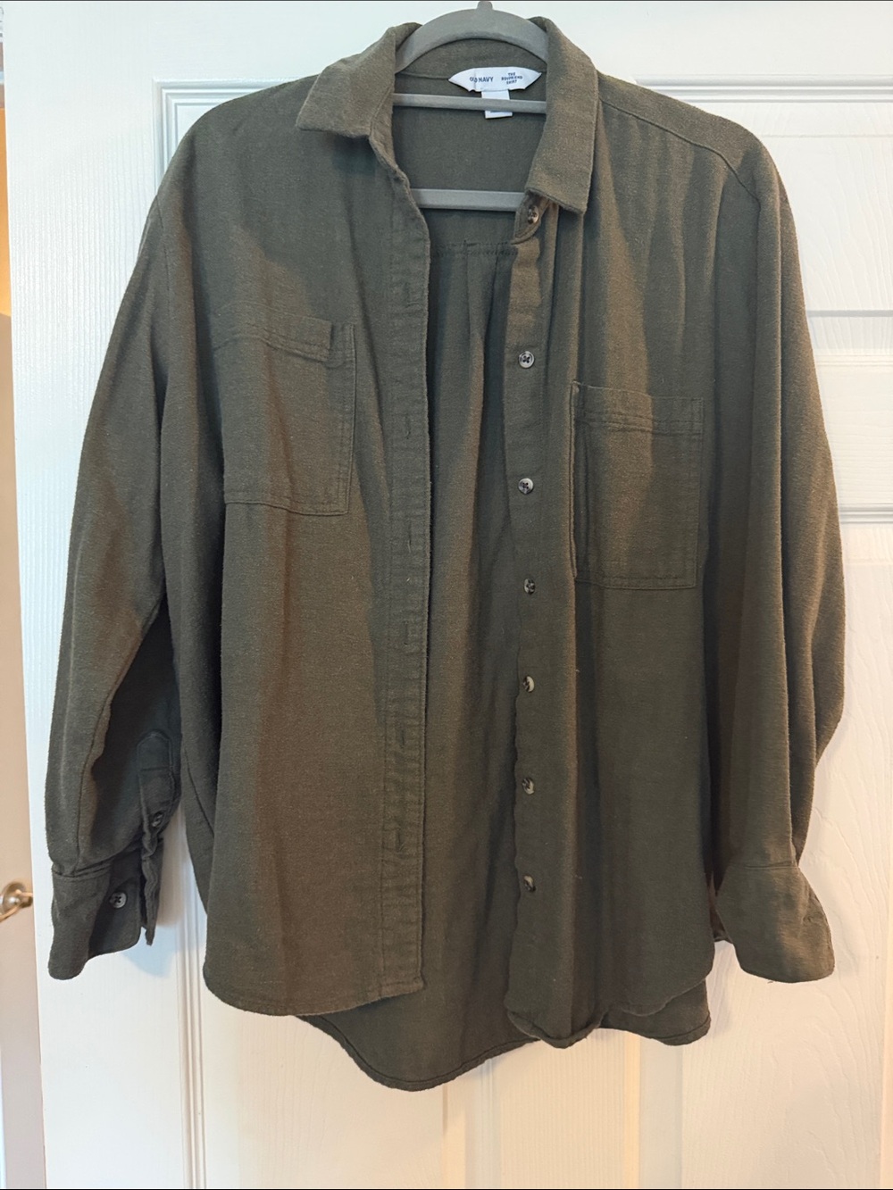 Old Navy Olive Green Lightweight Shirt Jacket